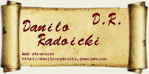 Danilo Radoički vizit kartica